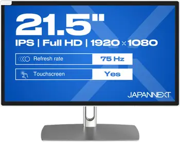 Monitor JapanNext FHD Touchscreen 21.5", Full HD, i zi