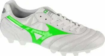 Çizme futbolli Mizuno Morelia II Japan FG, lëkurë natyrale, fushë natyrale, të bardha