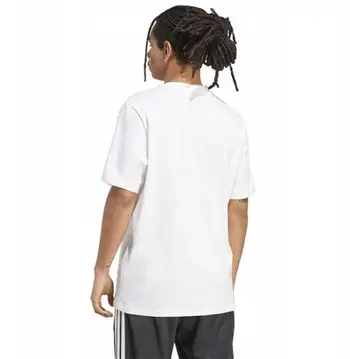 Bluzë Adidas Real Madrid 24/25 Seasonal Graphic Tee M, pambuk, e bardhë