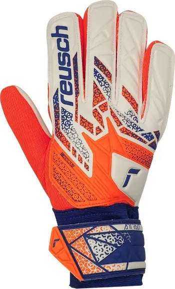 Doreza portieri Reusch Attrakt Starter Solid M, Negative Cut, për bar sintetik, të bardha