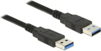 Kabllo Delock USB-A - USB-A, 0.5m, e zezë