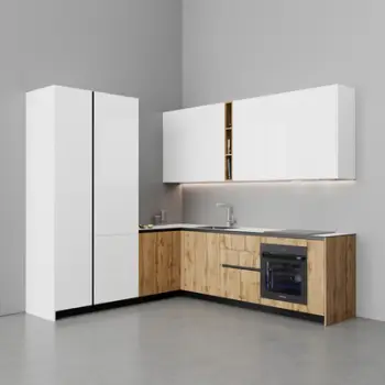 Kuzhinë IMMIGRAND SYSTEMS, Këndore, Bora White/Light Oak
