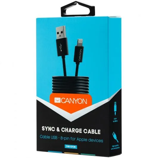 Karikues CANYON CFI-1 Lightning USB kabllo - 2