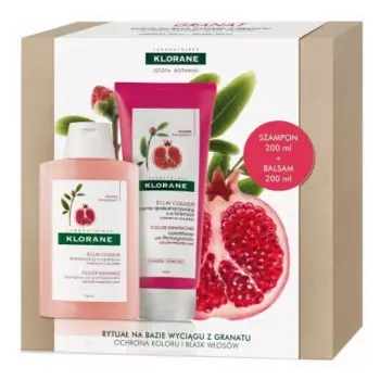 Set Klorane Pomegranate, shampo dhe balsam për flokë 2 x 200 ml