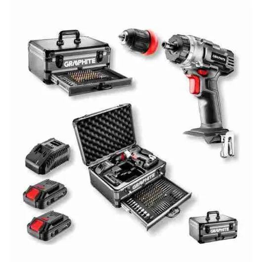 Aku set 2×18 V/2.0ah – GRAPHITE - 1