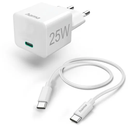 Karikues, USB-C, Mini-Charger, PD, 25 W, 1 m, WHITE - 1