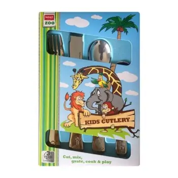 Set Lugë, Pirun, dhe Thikë për fëmijë Lamart ZOO LT 5005