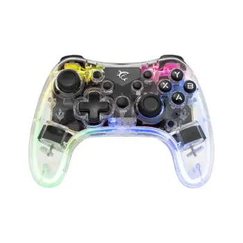 Kontroller Gaming White Shark Legion RGB për PC, PS4, PS3, Switch, transparente