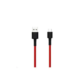 Kabllo per mbushje telefoni 1mXiaomi Mi Braided Type-A to Type-C Cable 1M, e kuqe