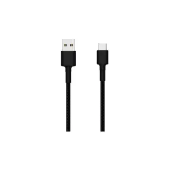 Kabllo per mbushje telefoni 1mXiaomi Mi Braided Type-A to Type-C Cable 1M, e zezë