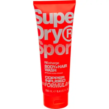 Shampo për flokë dhe trup Superdry Charge, 250 ml