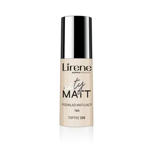 Krem pudër Lirene CITY MATT, Toffee 208, 30 ml - 1
