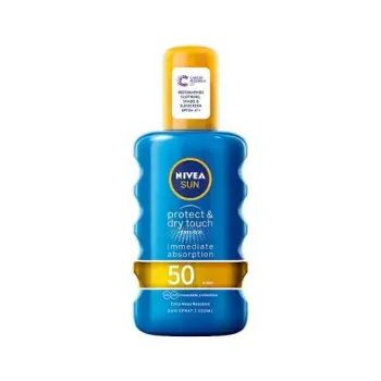 Sprej mbrojtës ndaj diellit Nivea Sun protect & dry touch invisible, 50 SPF, 200 ml