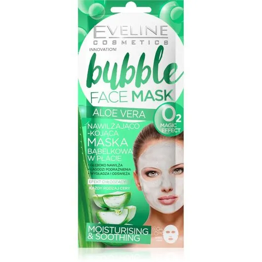 Maske per fytyre Eveline BUBBLE FACESHEET MASK ALOE - 1