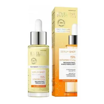 EVELINE SERUM SHOT Trajtim ndriçues me 15% vitaminë C+Cg, 30 ml