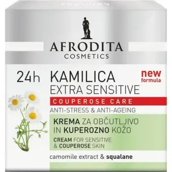 Krem për fytyrë Afrodita 24h Kamilica Extra Sensitive, 50 ml