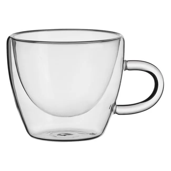 Filxhan kafeje qelqi me dy mure transparente 170ml - 1