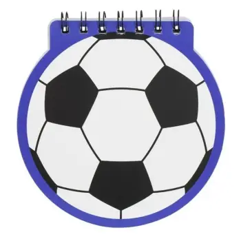 Fletore blu në formë spirale me topë futbolli i bardhë i zi 14.5x15cm - 60fq