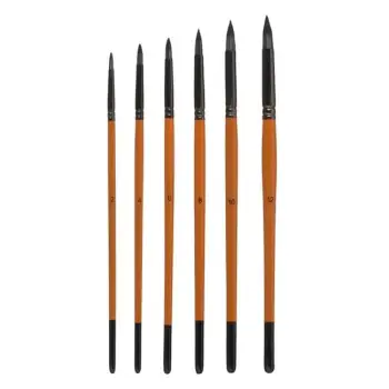 Set furçash me majë të rrumbullakët kafe - 6 copë