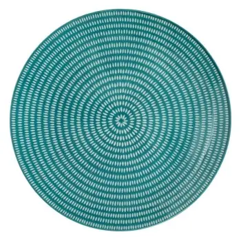 Pjatë e thellë porcelani veraman dizajn spirale e bardhë 19cm