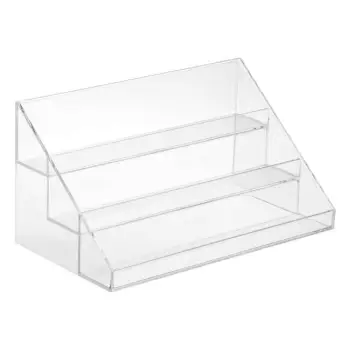 Këllëf kozmetik akrilik 3 nivele transparente 22x11.5x11cm