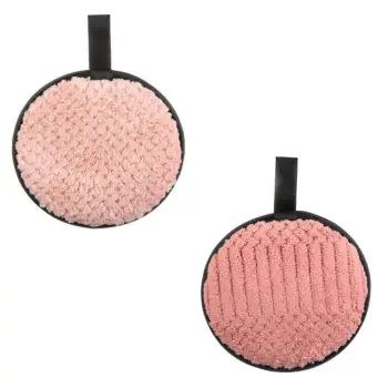 Set sfungjerësh të rrumbullakët për heqjen e grimit, salmon rozë, 11cm - 2 copë.