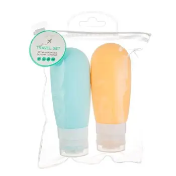 Komplet shishe silikoni portokalli blu 100ml