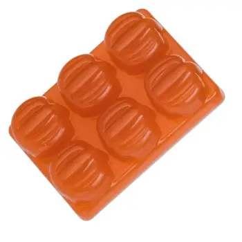Dylli i shkrirë me katrorë qirinjsh Halloween pumpkin - 6 copë