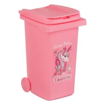 Mini kosh plastik në ngjyrë rozë Unicorn 0.48lt