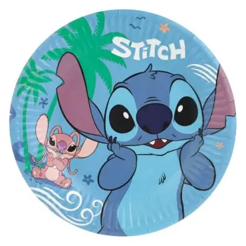Pjata letre me Stitch 19.5cm - 6 copë.