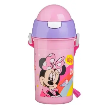Bocë uji Pop Up Minnie ngjyrë rozë lilac 500ml