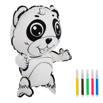 Set artizanal "pikturo tullumbacen tënd" panda &amp; markerat 19x26cm