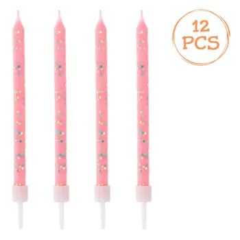 Qirinj ditelindje ngjyre roze pastel me xixa 12cope
