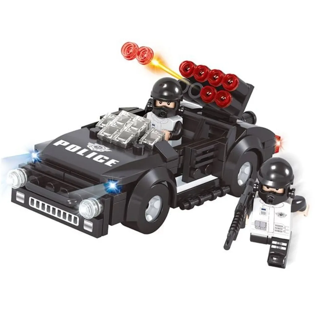 Blloqe ndërtimi për makina policie (150 copë) - 1