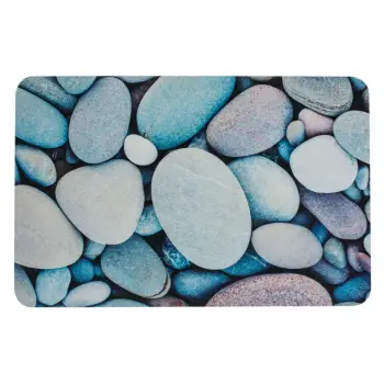 Tapet për tualet super absorbuese me gura blu gri rozë 60x40cm