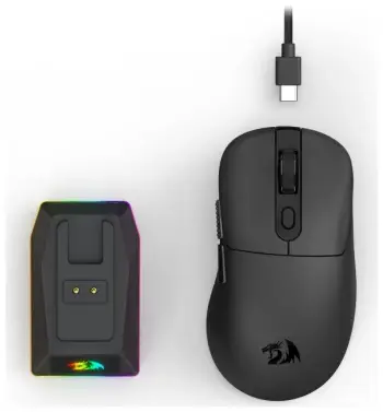 Maus Redragon EBONY, RGB, wireless/wired, 24000 DPI, i zi