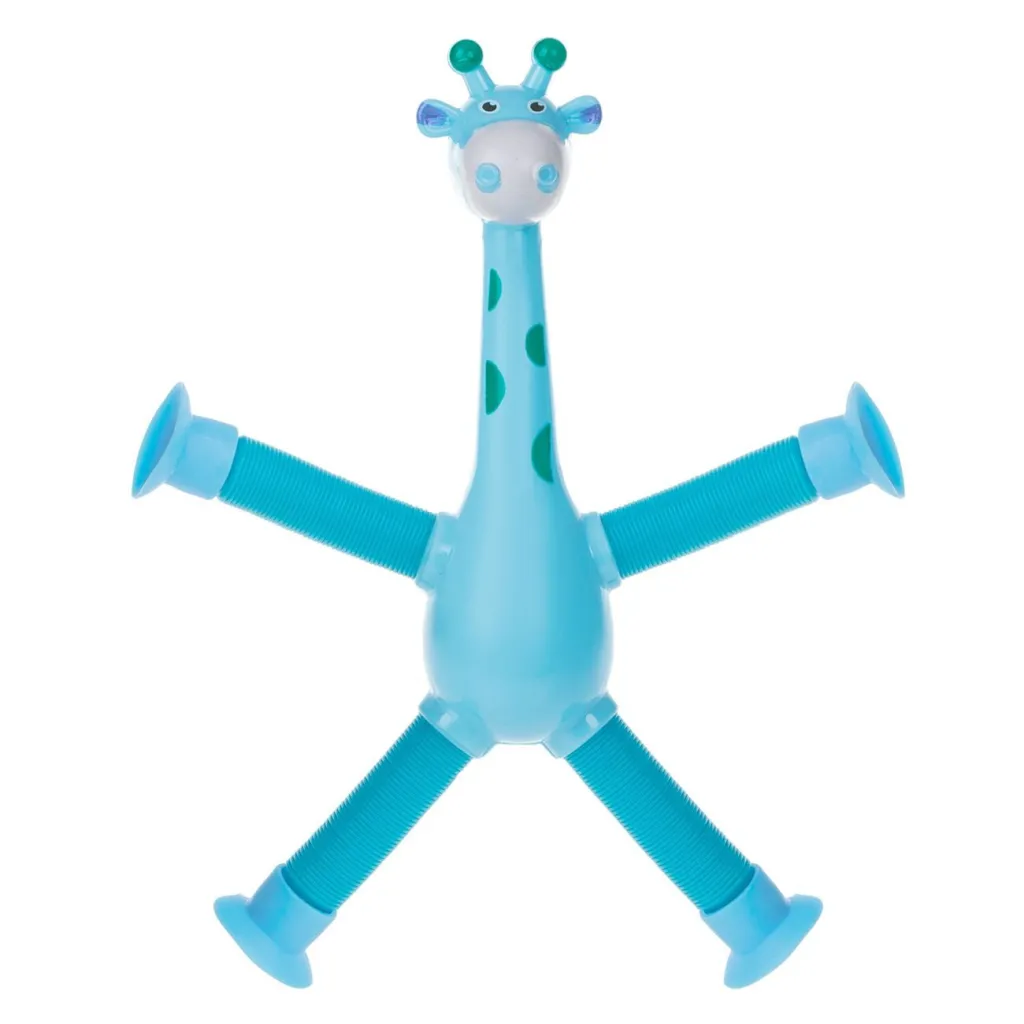 Lodër ''Fidget pop'' gjirafë me këmbë tubi dhe dritë 18 cm - 1