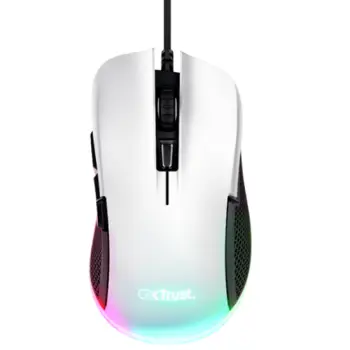 Maus Gaming Trust GXT 922W Ybar / Full RGB / 7200 DPI / 6 butona të programueshëm / Optical Trust Sensor / Kabllo 2.1m – Bardhë