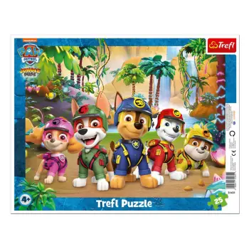 Puzzle me kartat e festës në xhungël Paw Patrol (25 copë) - Trefl