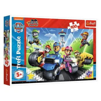 Puzzle me Paw Patrol me makina (100 copë) - Trefl