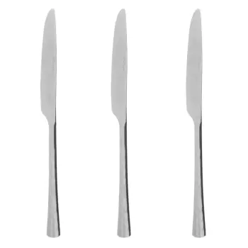 Thika të mëdha silver "Hammered" 23cm - 3 copë