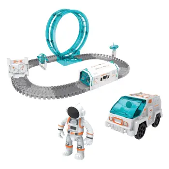 Pistë autostrade hapësinore me astronaut dhe mjet me dritë - 109 copë
