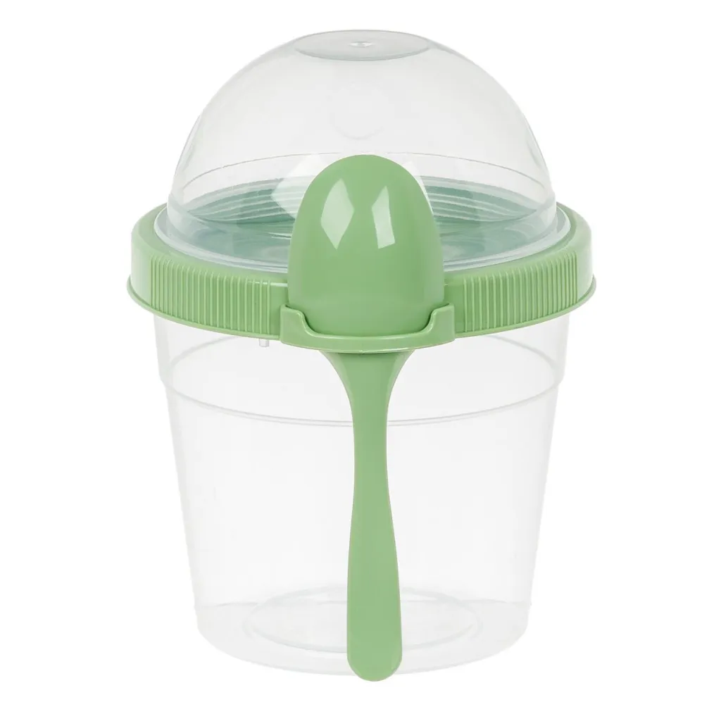 Mbajtese ushqimi ngjyre mente me luge 500ml - 1