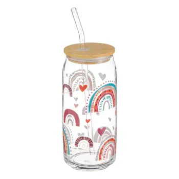 Gote me ylber dhe kapak bamboo 600ml