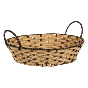 Shportë dekorative kuzhine e rrumbullakët, ngjyrë kafe e thurur Ø31.5x8.5cm