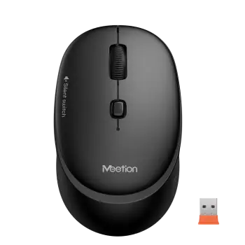 Maus pa kabllo Meetion R571 2.4G Wireless Office Mouse Black / 2.4G / USB / 1600 DPI / e zezë