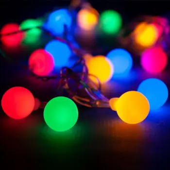 20 Drita LED dekorative me bateri për Krishtlindje 1.7m - Shumëngjyrëshe