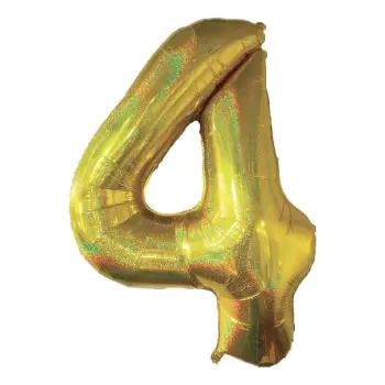 Tullumbac me numrin 4 ngjyrë gold 110 cm