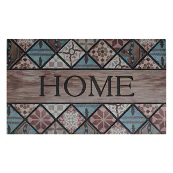 Tapet dere me vija, dizajn dërrase, pllaka me mesazh "Home" 75x45cm