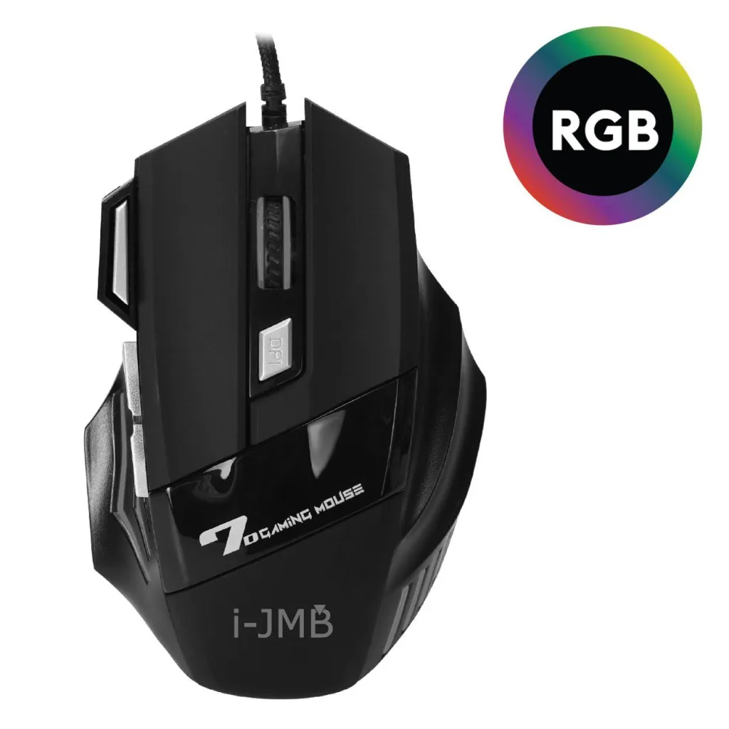 Mouse me kabëll, i zi RGB 3600 dpi i-JMB - 1
